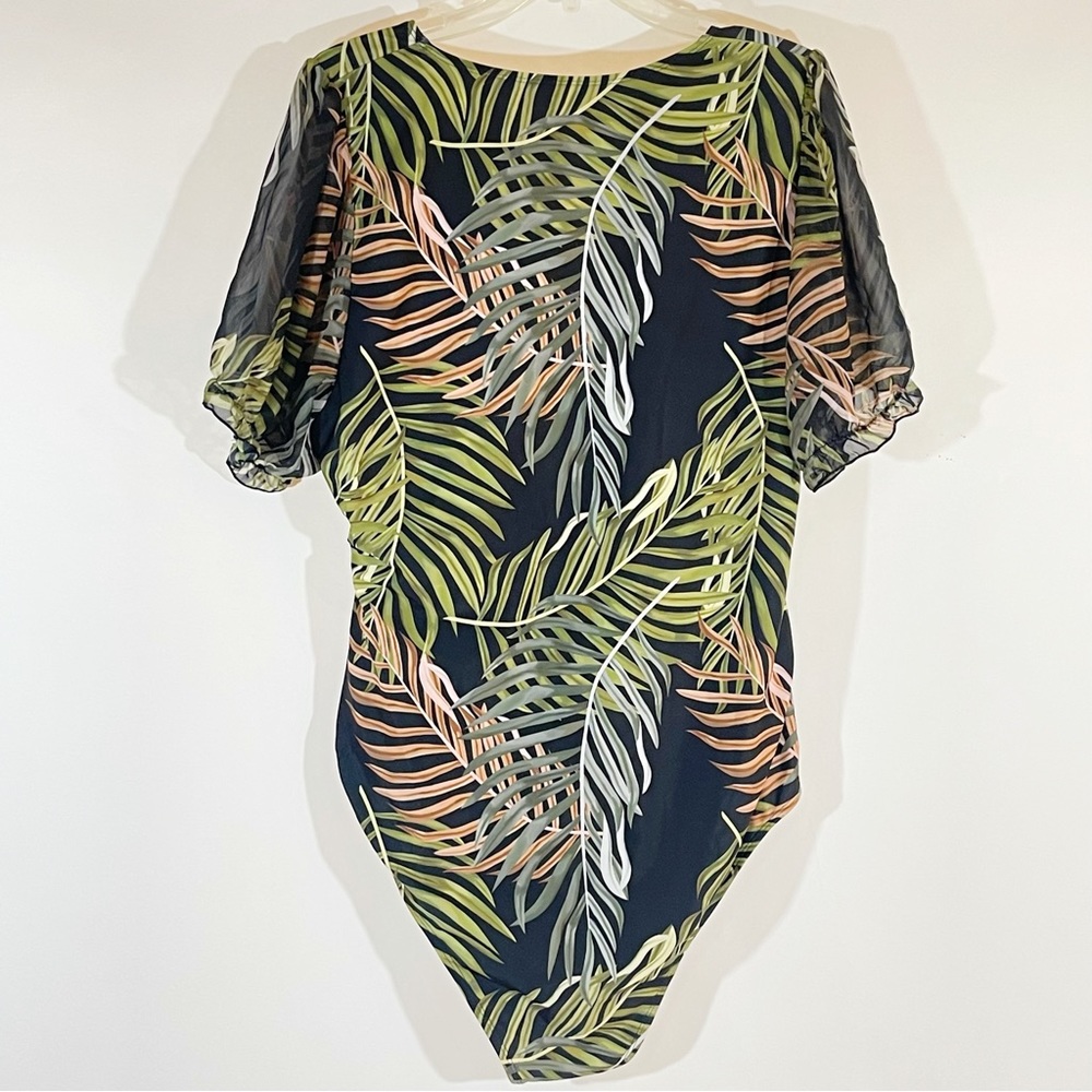 NWOT Shein Multicolored Tropical Safari One Piece Swim Suit - Picture 2 of 11